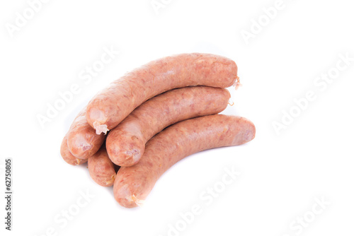 sausage on white background