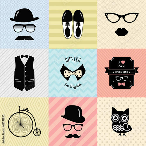Hipster Vintage Cute Fashion Background
