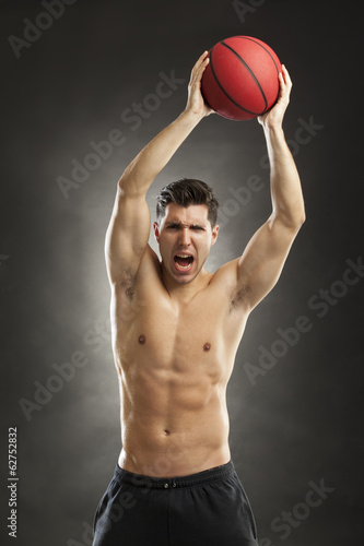 man working out with his medicine ball © arizanko