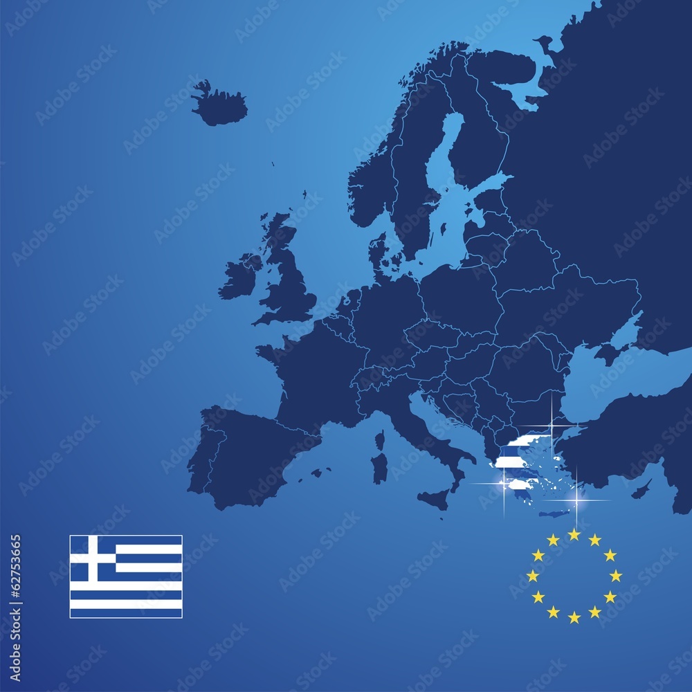 Obraz premium Greece map cover vector