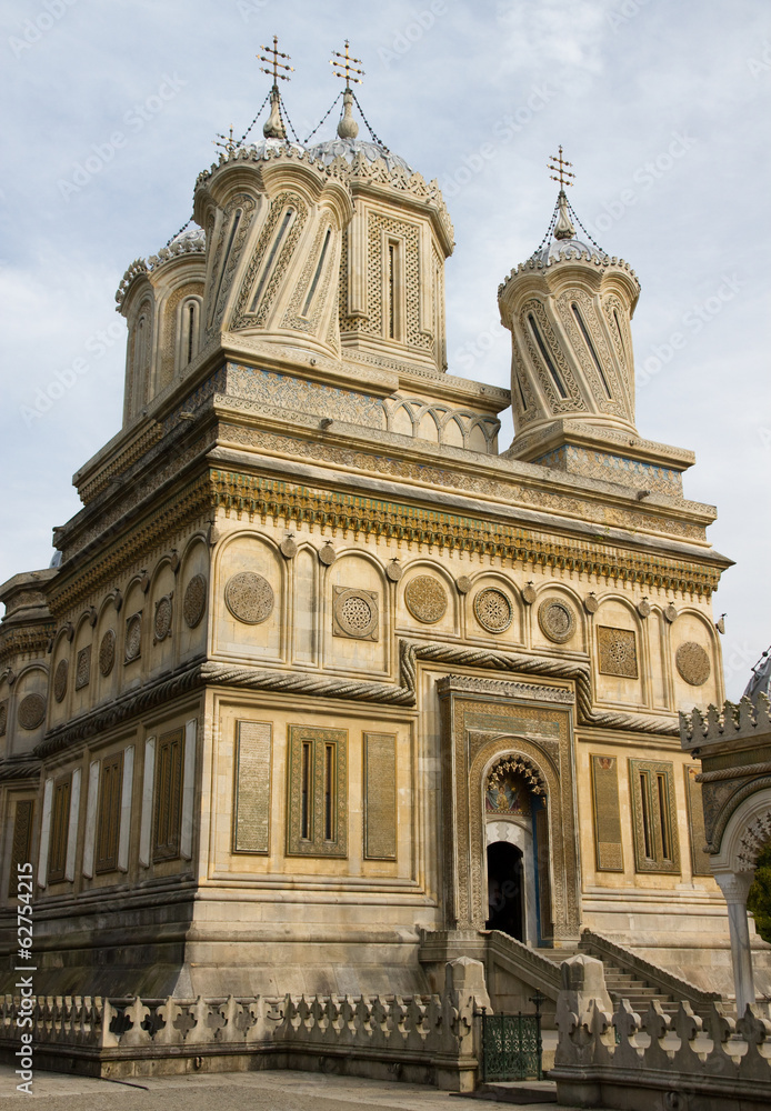 Curtea de Arges monastry in Romania with beautiful architecture.