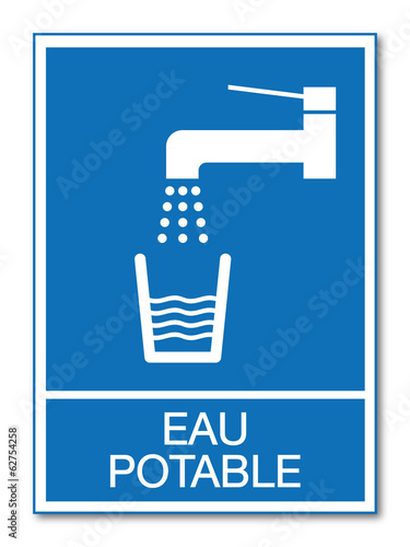 Panneau eau potable.