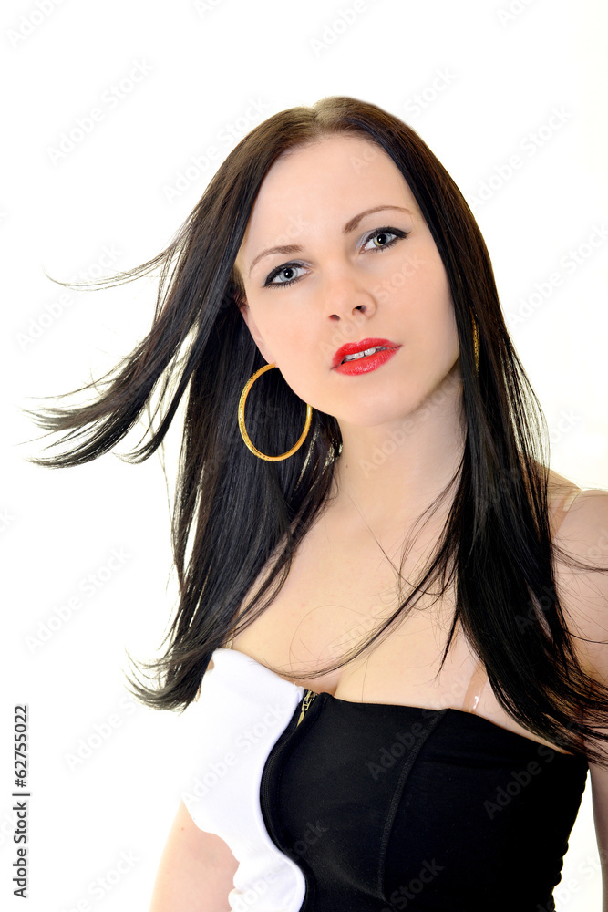 une belle jeune femme isolé sur fond blanc une belle jeune femme isolé sur fond blanc