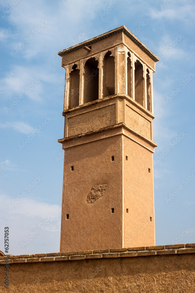 Traditional wind tower in Kashan