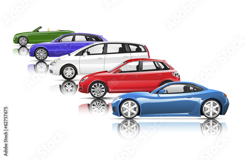 Collection of 3D Cars Vector