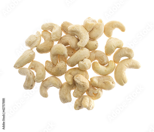 Cashew Nuts Isolated on White Background