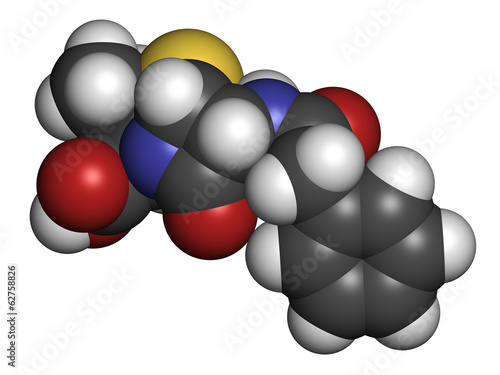 Penicillin G (benzylpenicillin) antibiotic drug molecule. photo