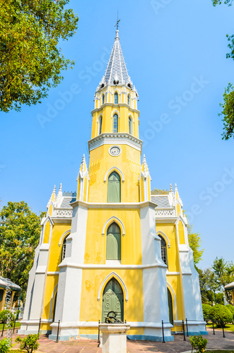 Wat Niwet Thammaprawat Temple Church in ayutthaya Thailand photo