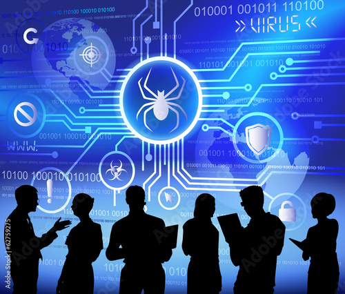 Technology and Virus Themed Vector
