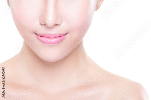 young woman with beautiful lips