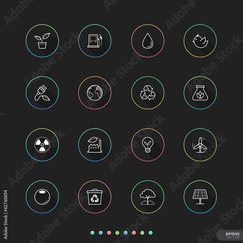 Eco Energy Icons set