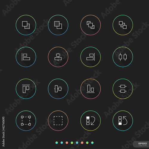 User Interface & Design elements Icons set