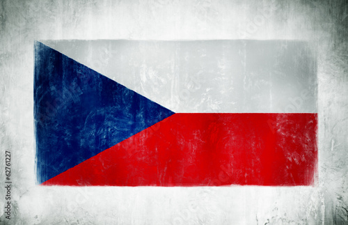Fotografie Painting Of The National Flag Of Czech Republic