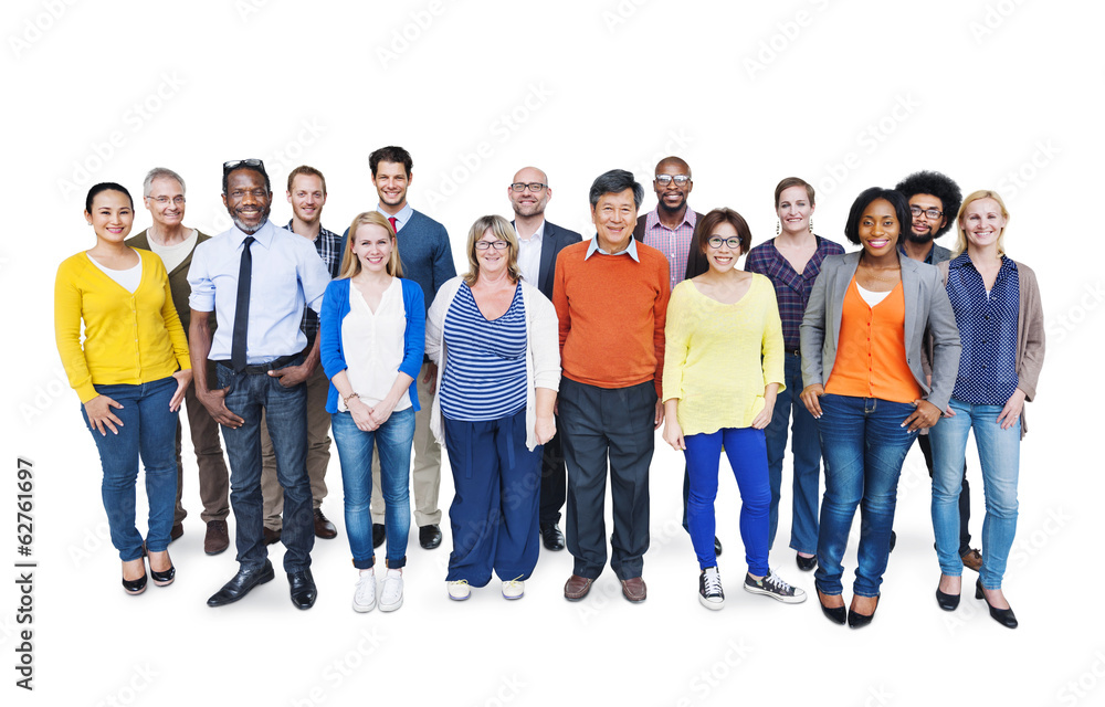 Group Of Happy Colorful Multi-Ethnic People