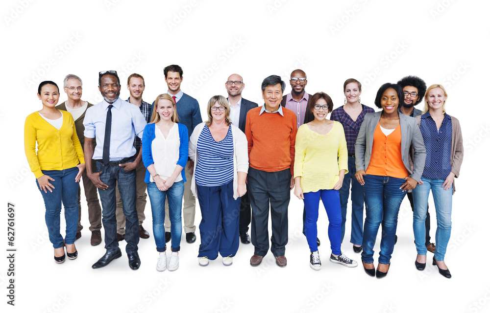 Group Of Happy Colorful Multi-Ethnic People Group Of Happy Colorful Multi-Ethnic People