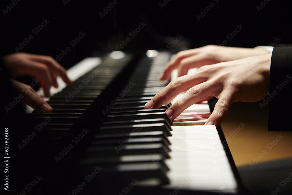 playing the piano