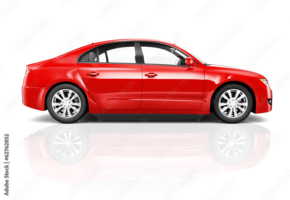 Red Luxury 3D Car