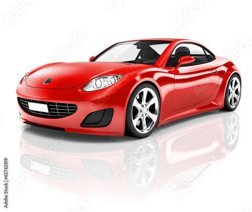 Red 3D Sport Car