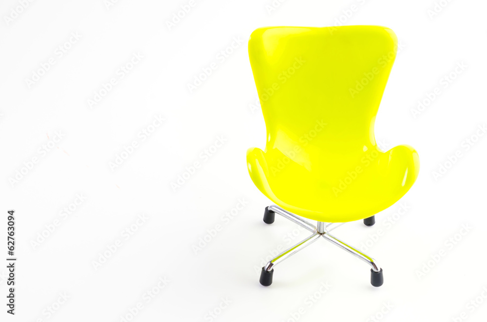 Green chair isolated on white background Green chair isolated on white background
