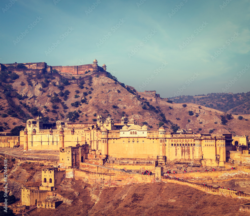 Obraz premium Amer (Amber) fort, Rajasthan, India