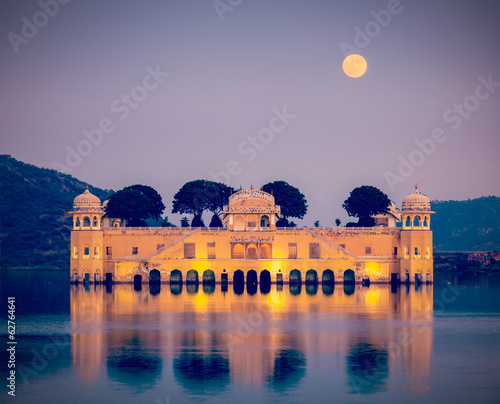 Jal Mahal (Water Palace).  Jaipur, Rajasthan, India photo