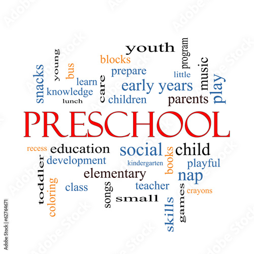 Preschool Word Cloud Concept #62764671