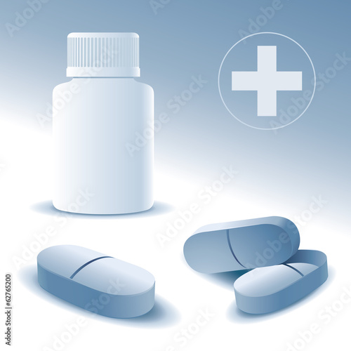 Pills and pill bottle