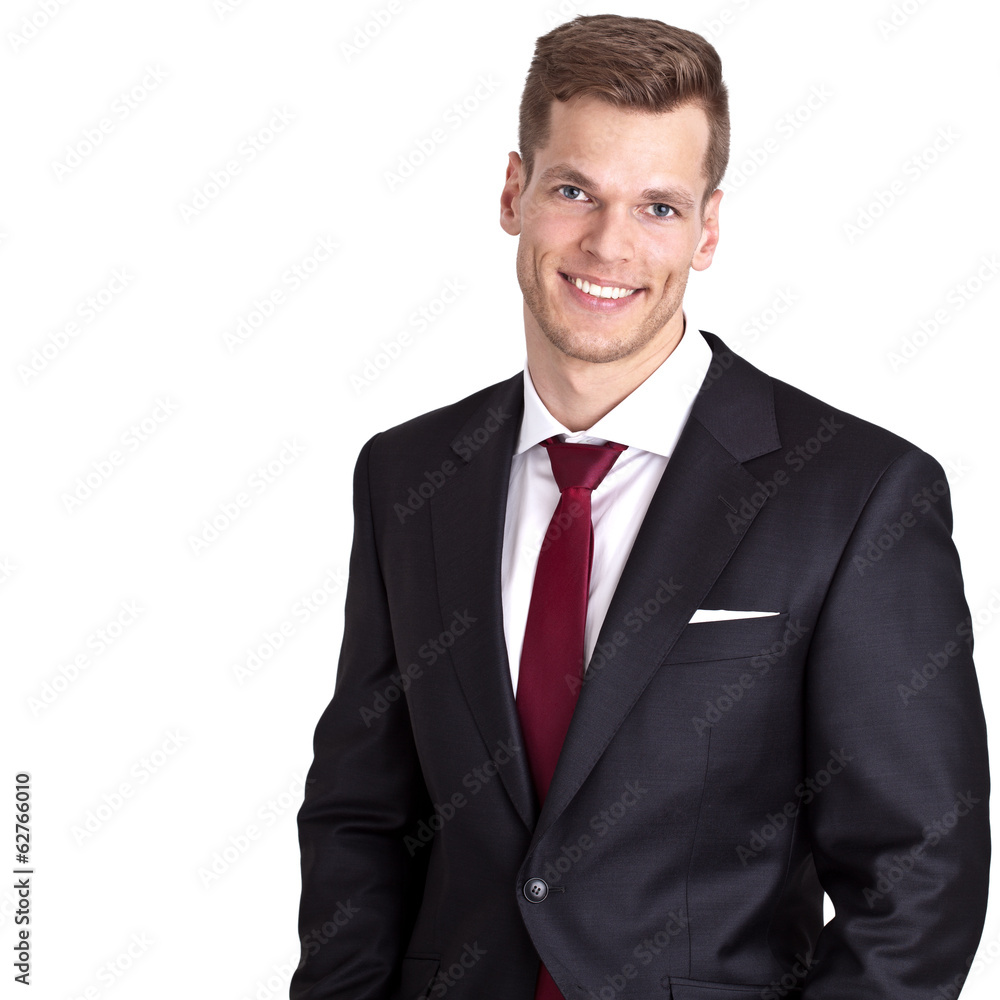 Sympathischer junger Geschäftsmann - freigestellt Sympathischer junger Geschäftsmann - freigestellt