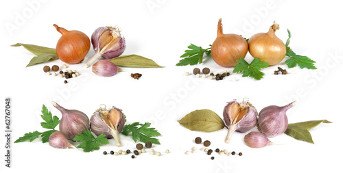 Garlic, onion and spices