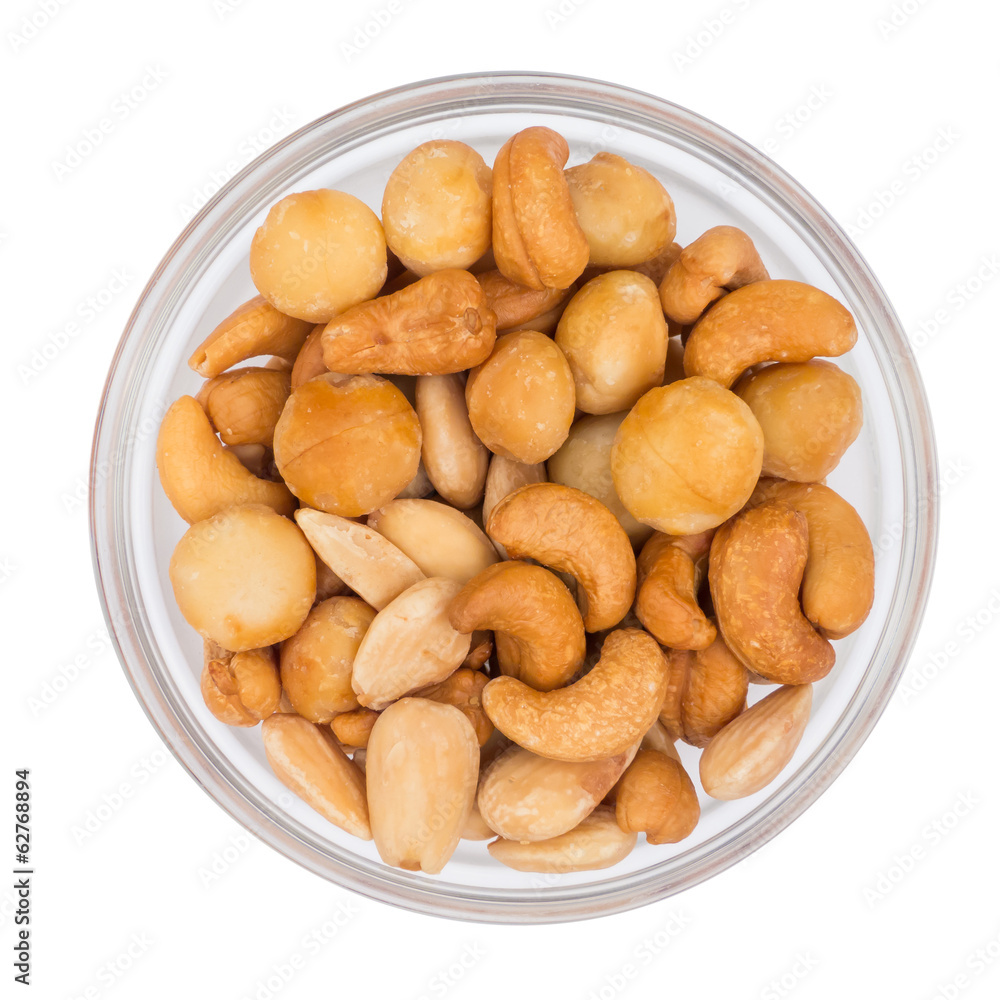 Nuts in Bowl Top Nuts in Bowl Top