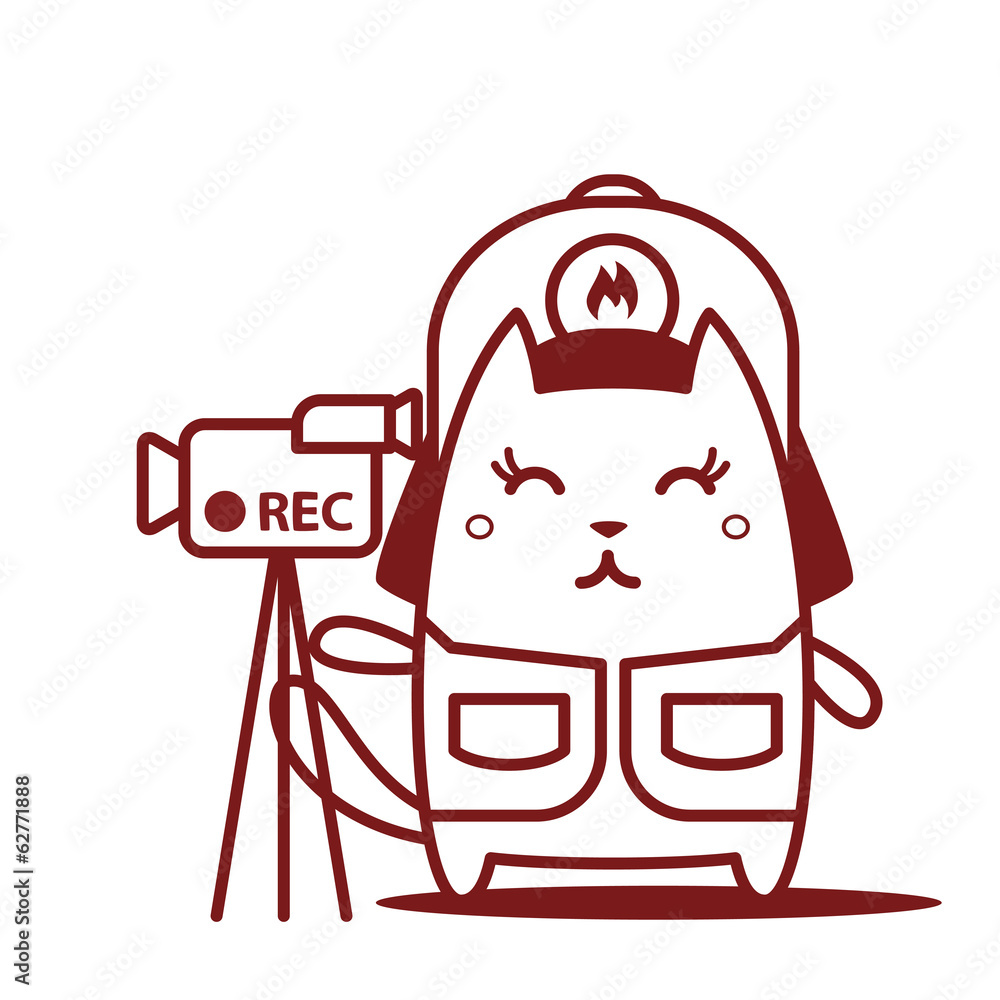Character firefighter in coveralls and helmet line art Character firefighter in coveralls and helmet line art
