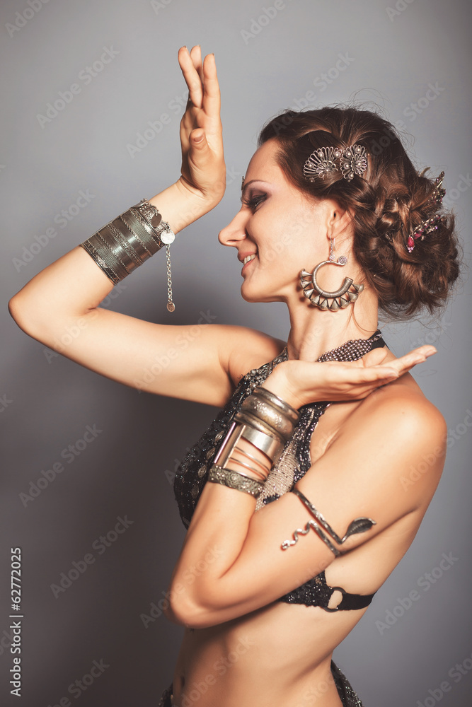 young beautyful tribal dancer woman young beautyful tribal dancer woman