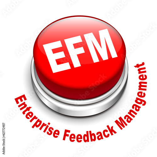 3d illustration of efm enterprise feedback management button