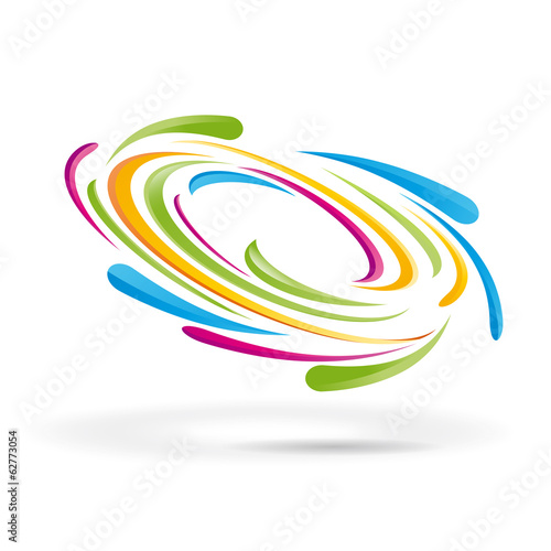 Vector Rainbow Vortex Background