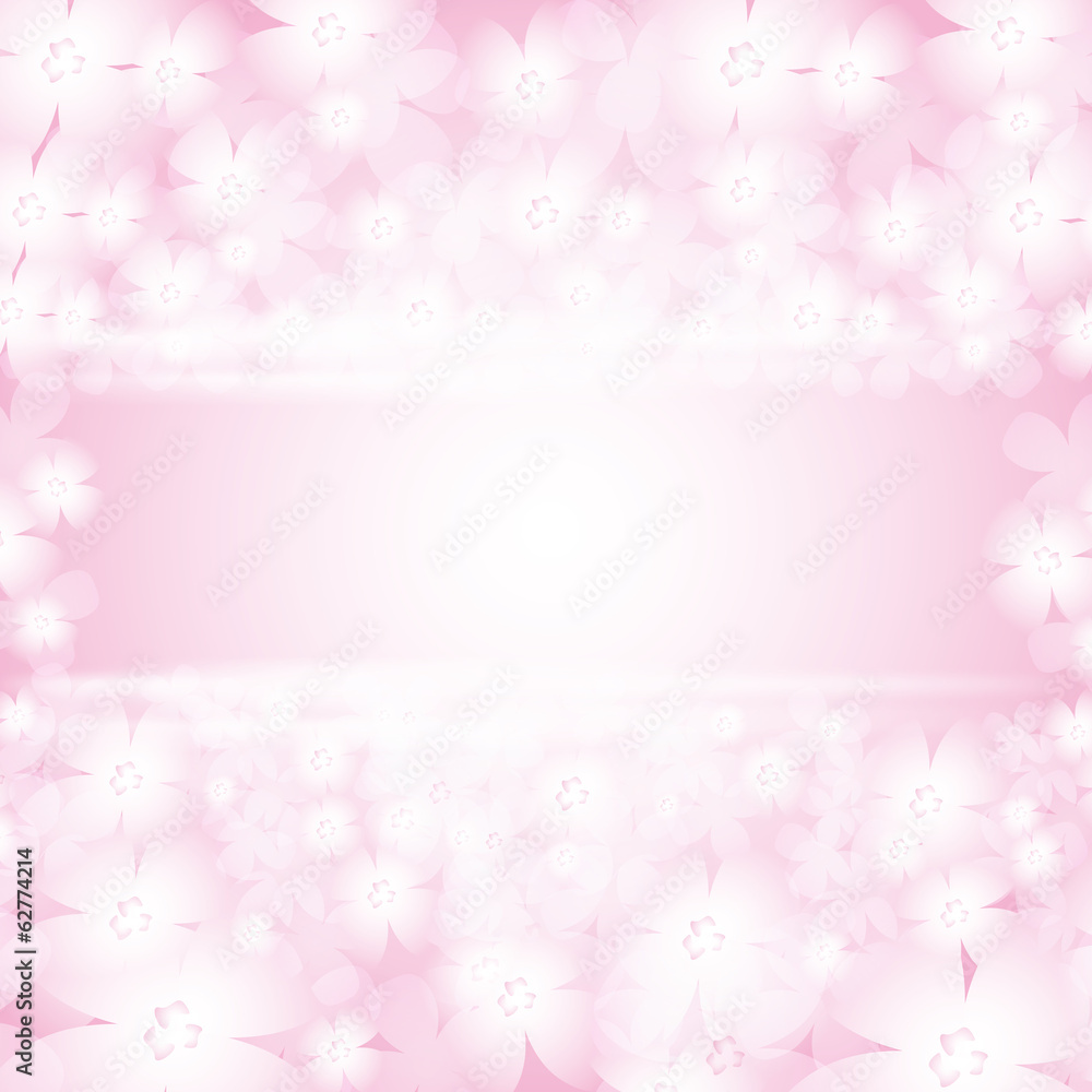 Background with beautiful pink flowers