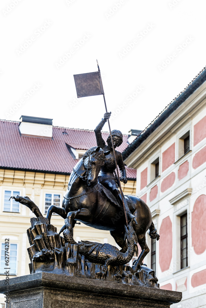 Obraz premium Saint George statue, Prague, Czech