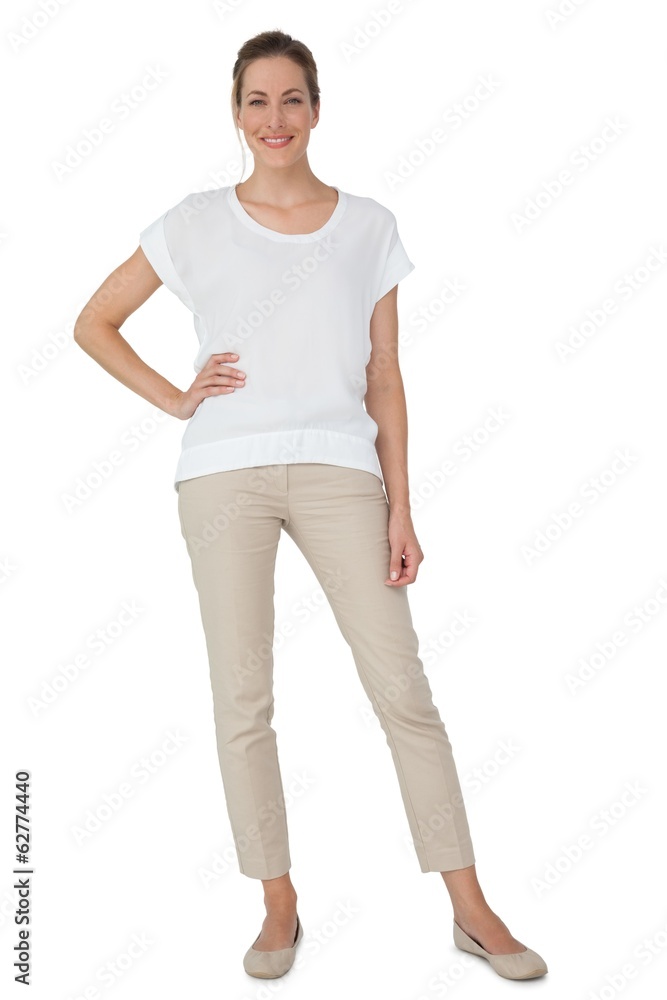 Full length of a casually dressed young woman