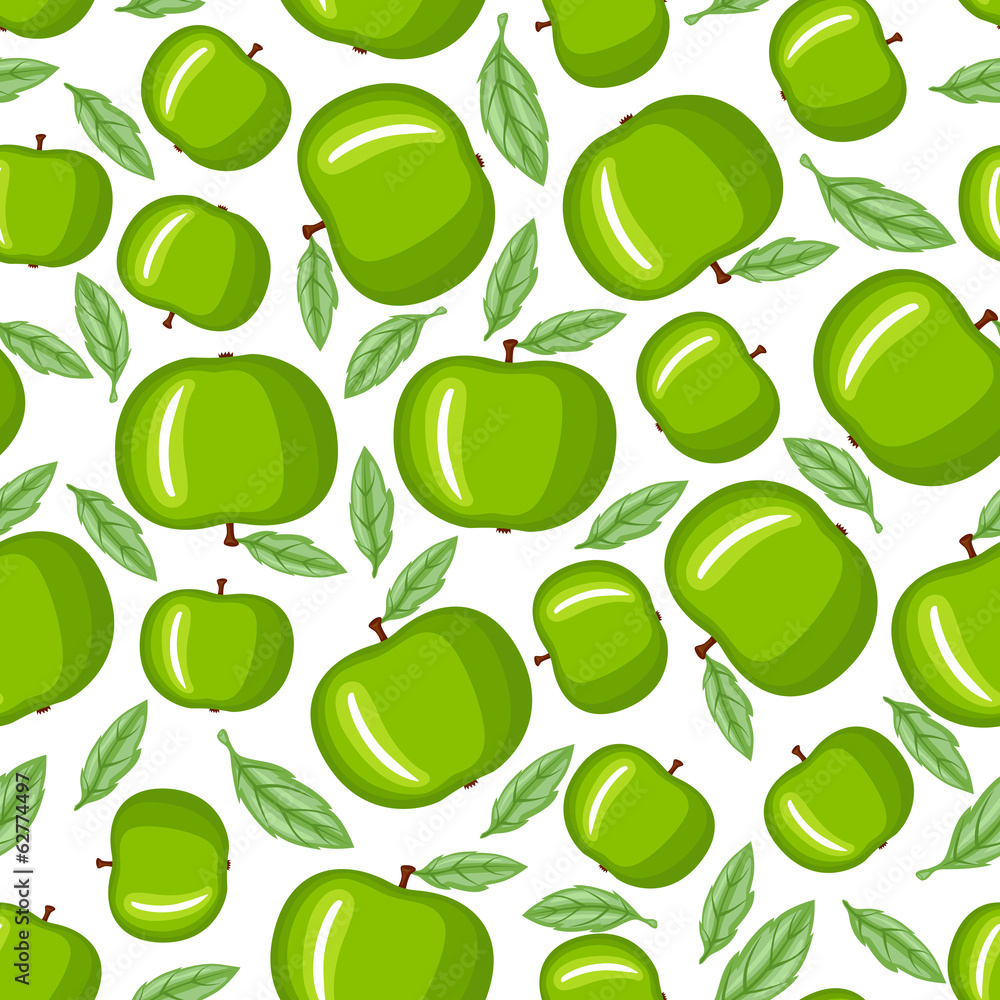 Green apple pattern seamless Green apple pattern seamless