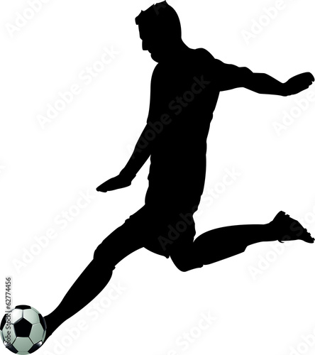Fussballer beim Schuss