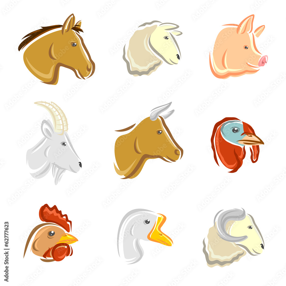 Farm animals set. Vector Farm animals set. Vector