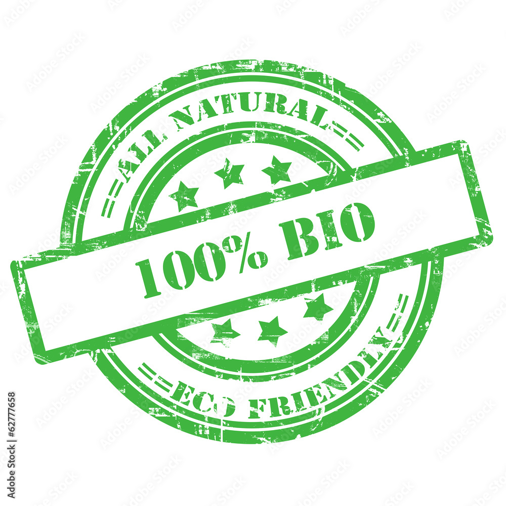 100 Percent Bio. Rubber Stamp, Grunge, Circle 100 Percent Bio. Rubber Stamp, Grunge, Circle