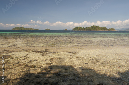 Rocky shore of island near Port Barton, Palawan, Philippines