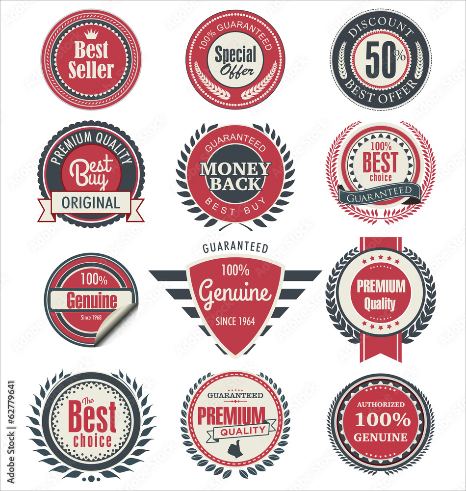 Premium quality badges and labels Premium quality badges and labels