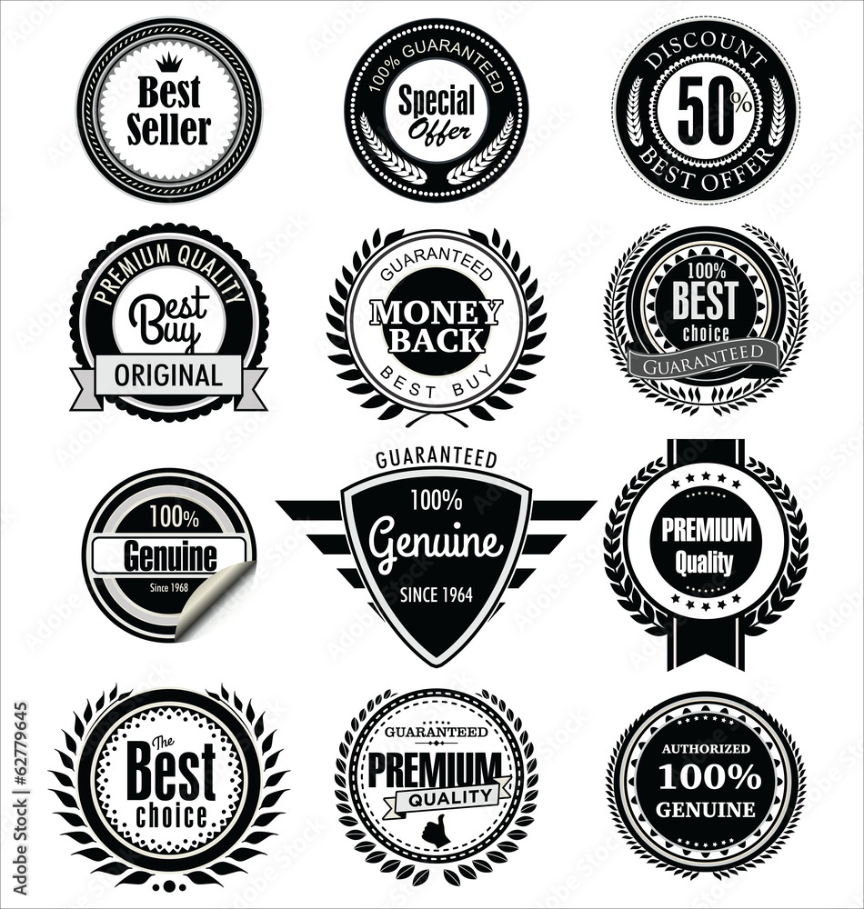 Premium quality badges and labels Premium quality badges and labels