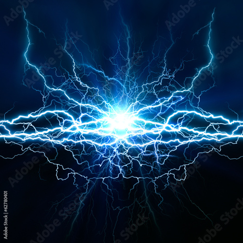 Fotografie, Tablou Electric lighting effect, abstract techno backgrounds for your d