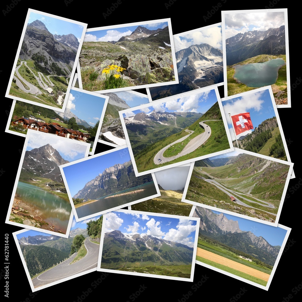 Fototapeta premium European Alps - photo collage