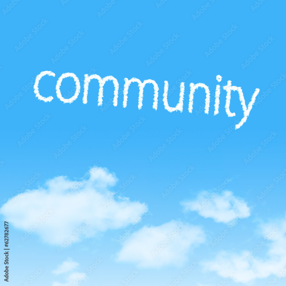 cloud icon with design on blue sky background