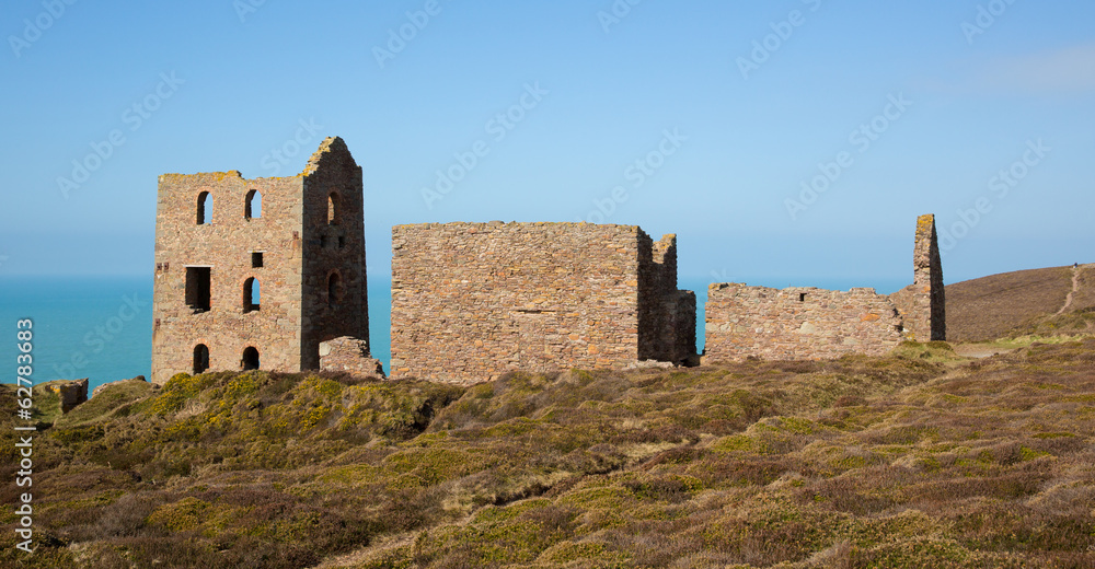 Ruins of English tin mine Cornwall Ruins of English tin mine Cornwall