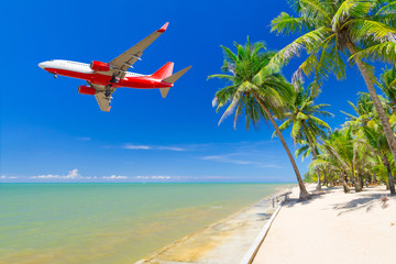 Flying for tropical holidays