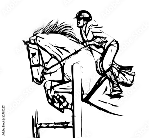 show jumping vector illustration